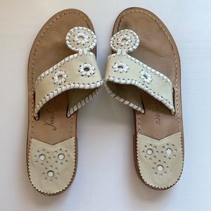 Jack Rogers size 6 cream and white